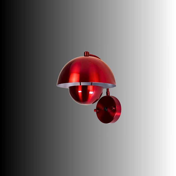 Opviq Lámpara de Pared de Metal Roja